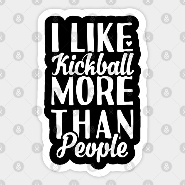 I Like Kickball Sticker by Tesszero